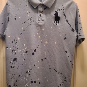 Boys XL(18-20) Paint splatter design Polo Shirt